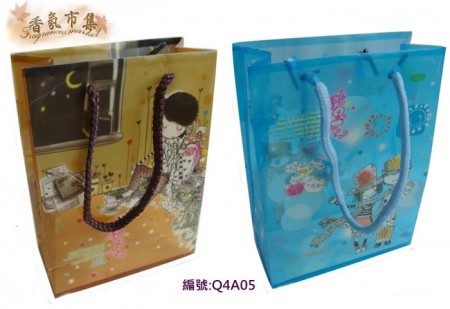 《香氛市集》Q4A05卡通圖案塑膠提袋~(2個)