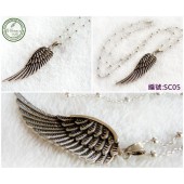 《香氛市集》SC05銀飾~單支翅膀鈴鐺珠珠銀鍊