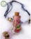 《香氛市集》L072內鑲彩繪琉璃精油瓶鍊~葫蘆型粉紅*1